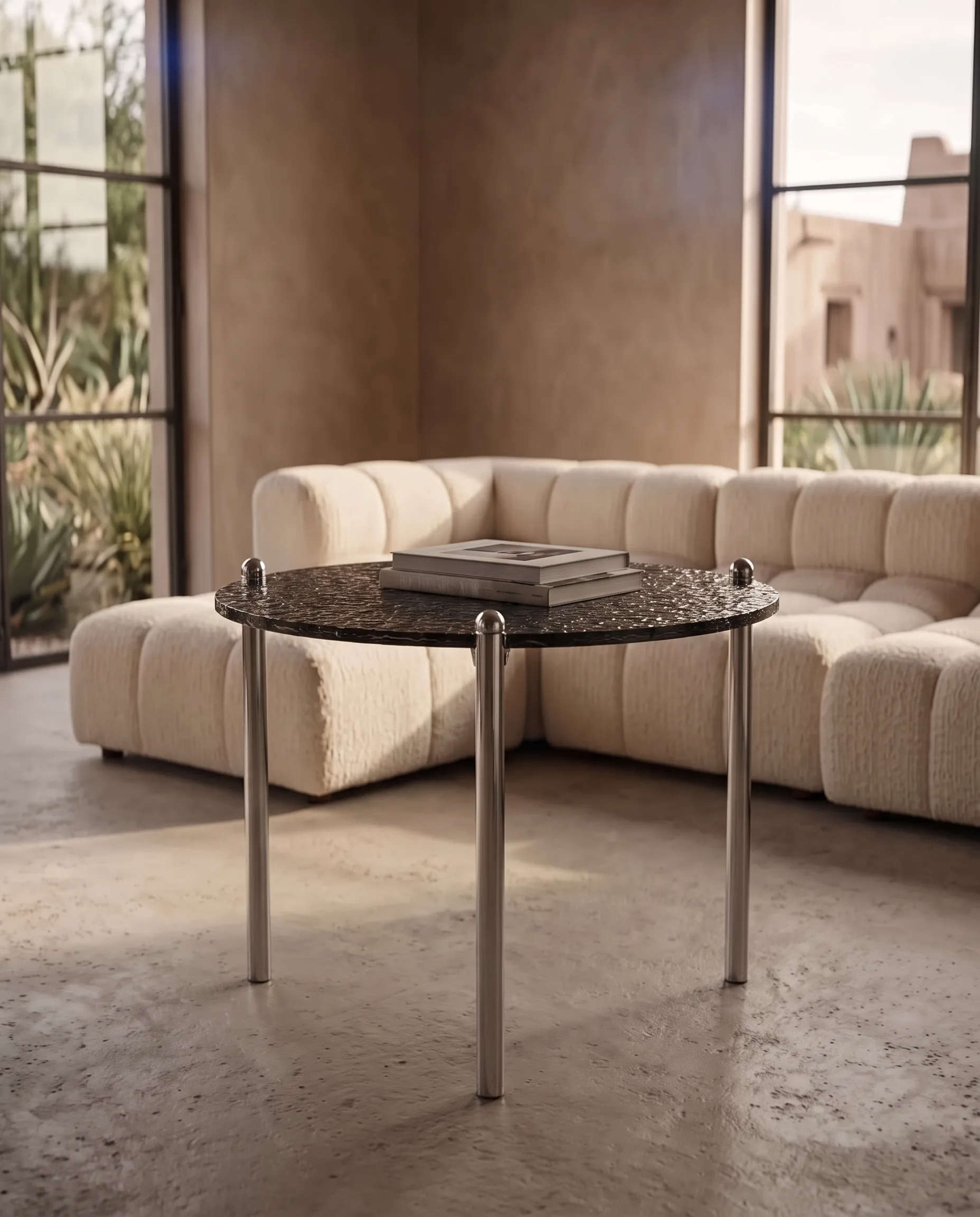 Atria Coffee Table from Sierra's Solenne collection, in a styled interior