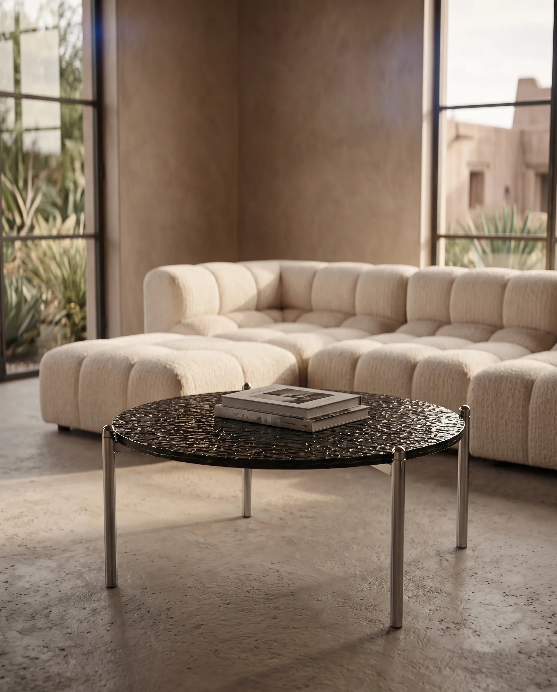Mesa de Centro Atria de la colección Solenne de Sierra, en ambiente