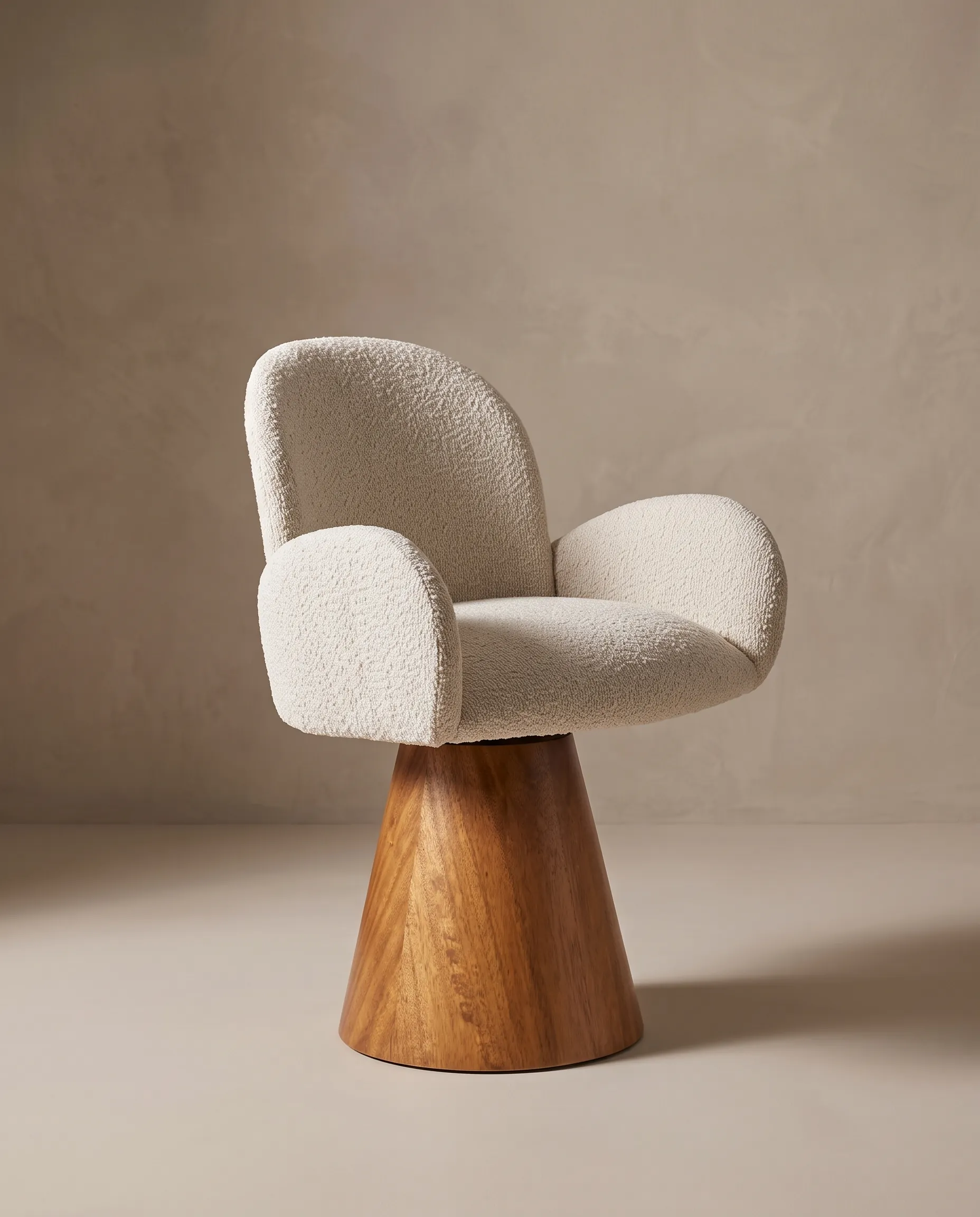 Silla Giratoria Prima Base de Madera de la colección Solenne de Sierra, foto de producto
